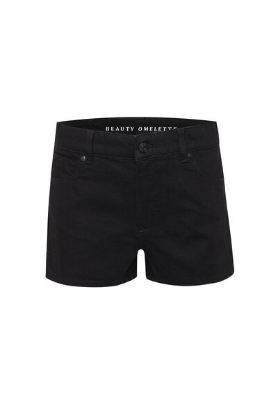 Beauty Omelette Yırtmaç Detaylı Jean Şort