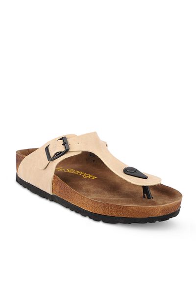 Slazenger Γυναικείες παντόφλες Luke Beige Nubuck Daily Comfort Ορθοπεδικές