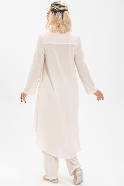 Eliş Şile Bezi Edanur Şile Cloth Seasonal and Summer Tunic Cream Krm