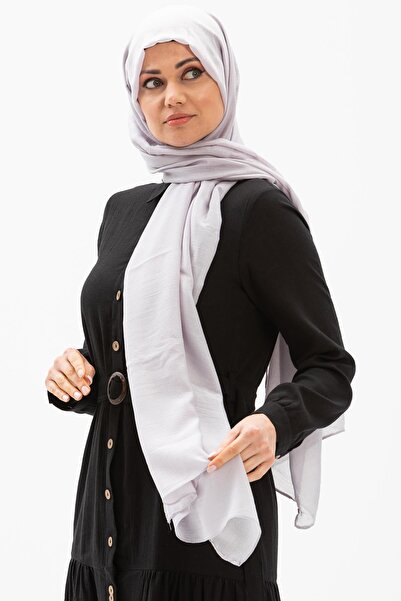 Eliş Şile Bezi Plain Voile Fabric Shawl Gray Gray