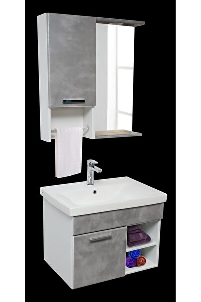 ARÇIN Pvc Banyo Dolabı Kepez 65cm Kahverengi