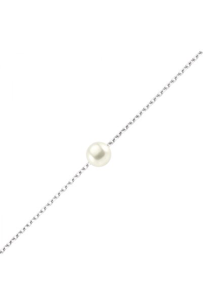 Altın Sepeti Beyaz Altın İnci Bileklik