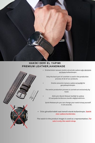 vagave حزام جلدي متوافق مع ساعة هواوي Gt2 Gt2e Gt3 Gt3 Pro Watch 4 Ultimate 46mm 22mm
