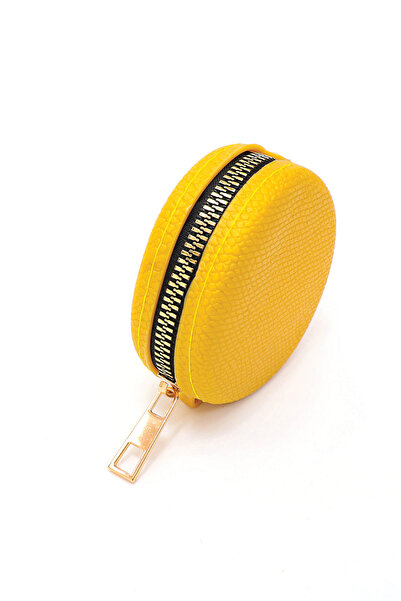 Gead SİLİKON AROMATİK KOKULU MİNİ ÇANTA FERMUARLI -PİTON DESENLİ SARI