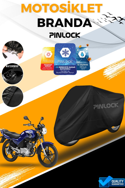 pinlock مشمع دراجة نارية أسود مقاوم للماء من ياماها YBR مع مشابك من القماش ال...