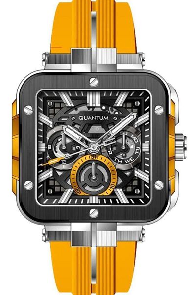 Quantum PWG1102.354 Quartz Silicone Orange 44 mm Men's Wristwatch