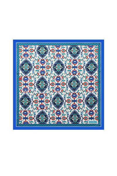Bursa İpek Saks Tile Pattern Silky Handkerchief