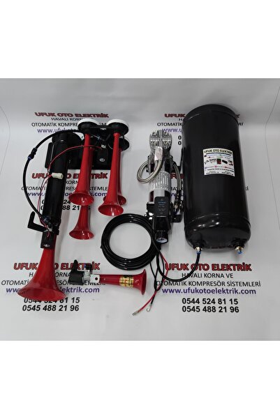 HORNS Dadan Yankılı Ve Islık Otomatik Sistem Havalı Korna Seti