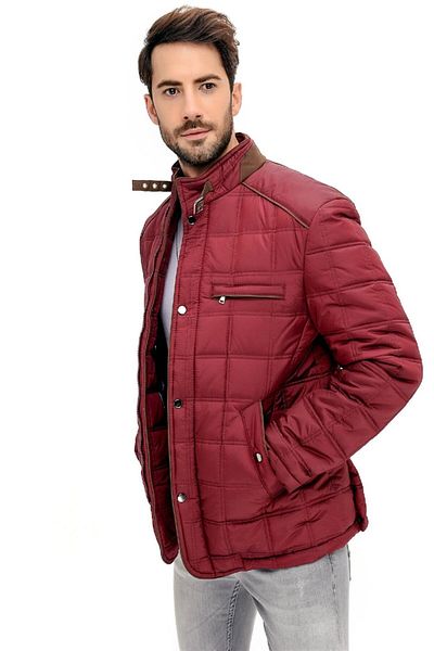 Dewberry M8640 Men's Coat-burgundy