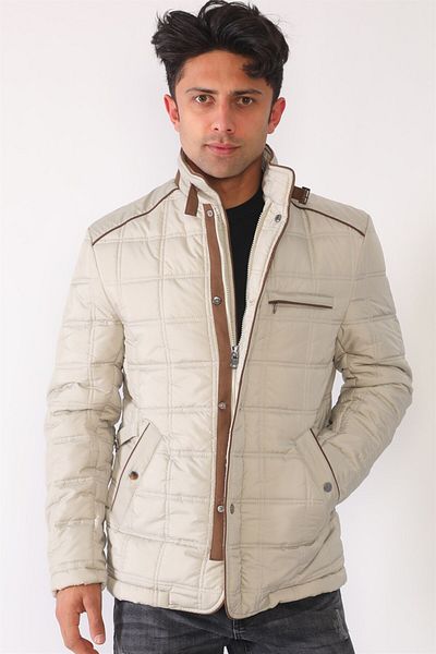 Dewberry M8640 Men's Coat-beige