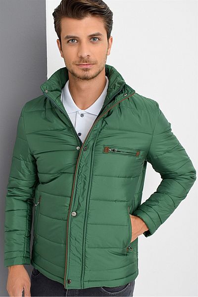 Dewberry M8625 Men's Coat-green