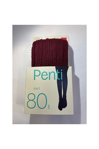 Penti Chilot PENTİ PRETTY KNIT 80 DEN Roșu Claret 4-5 ANI