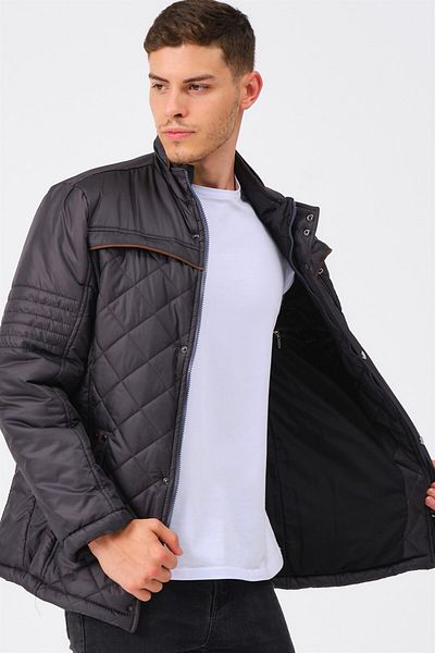 Dewberry M8616 Men's Coat-dark Anthracite