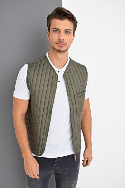 Dewberry Y8611 Men's Vest-khaki