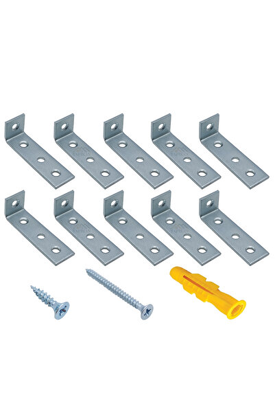 Yapıkan Deprem Güvenliği Dolap Sabitleme Aparatı Seti 16x55x15mm - Mobilya Ga...