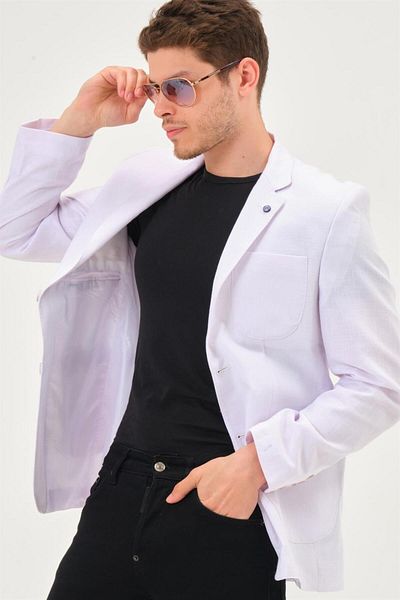 Dewberry C9059 DEWBERRY MEN'S JACKET-BLACK WHITE