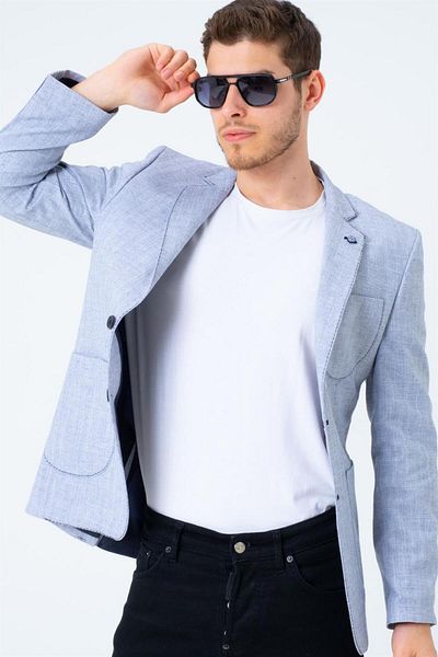 Dewberry C9059 DEWBERRY MEN'S JACKET-DARK BLUE