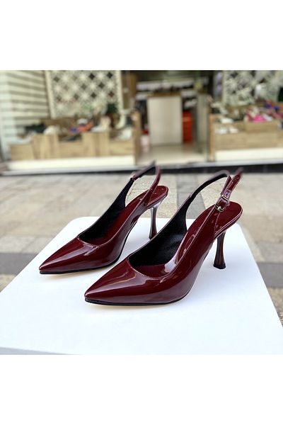 Gloriys Ayakkabı & Çanta Tocuri de 9 cm din piele lacuita burgundy 0760