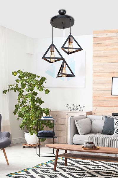 AG LightDesign Black Pendant Chandelier Bedroom Living Room Kitchen Hallway Lamp