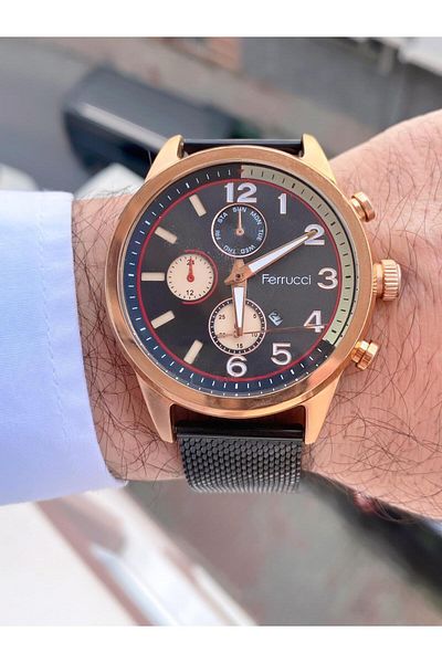 Ferrucci  Men's Straw Band Wristwatch