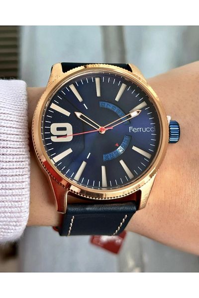 Ferrucci Men's Leather Cord Wristwatch
