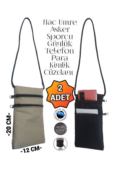 SEVBAGS Military Umrah Hajj Athlete Waterproof Phone Money ID Neck Wallet Suitable for Daily Use