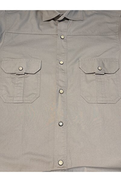 Daniel Bessi Довгорукава сорочка Slim Fit, складна рукава, 100% бавовна, подвійні кишені, застібка на кнопках, повсякденна сорочка