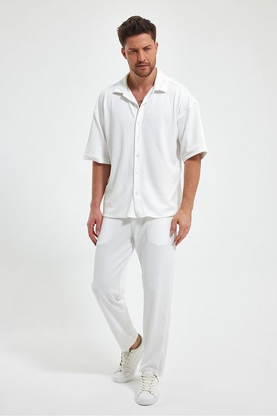 Quik-max Twist Knitted Shirt Bottom Top Set