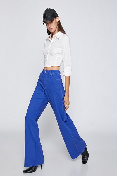 Koton Women's Sax Jeans 3WAL40028MW