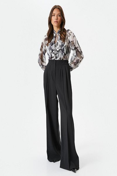 Koton Gray Patterned Women's Blouse 4WAK60297PW