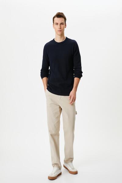 Koton Чоловічий пуловер темно-синій 4WAM70058HT