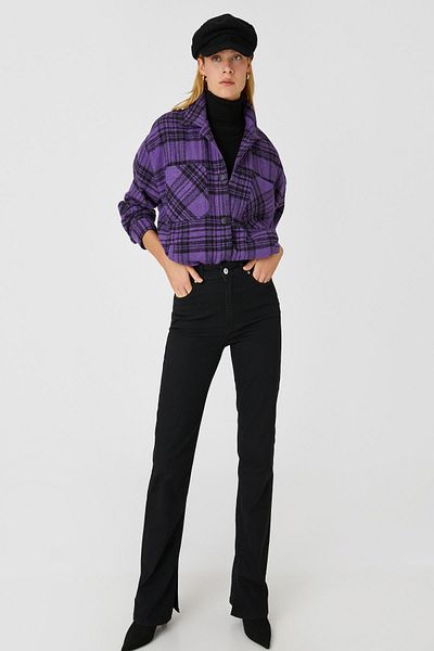 Koton Women's Lilac Patterned Jacket 3WAK50040PW