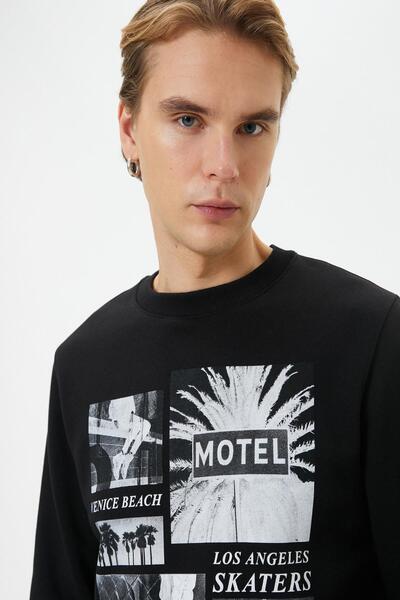 Koton Schwarzes Herren-Sweatshirt