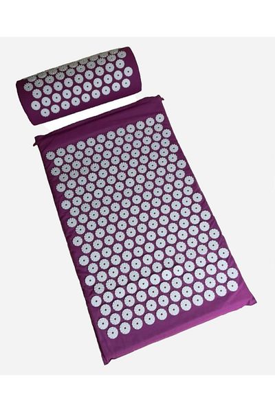 YogaTime Spiked Mat + Pillow Set Purple