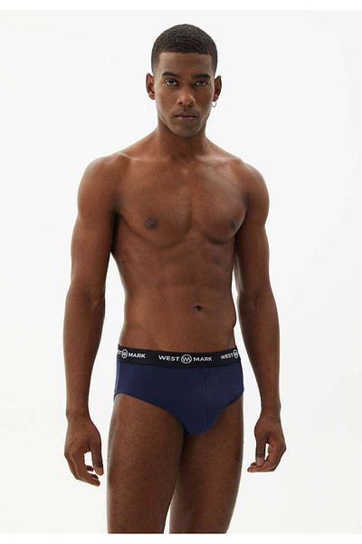 WESTMARK LONDON Σετ 3 ανδρικών slip Navy Blue Basic Regular Fit LOGAN BRIEF