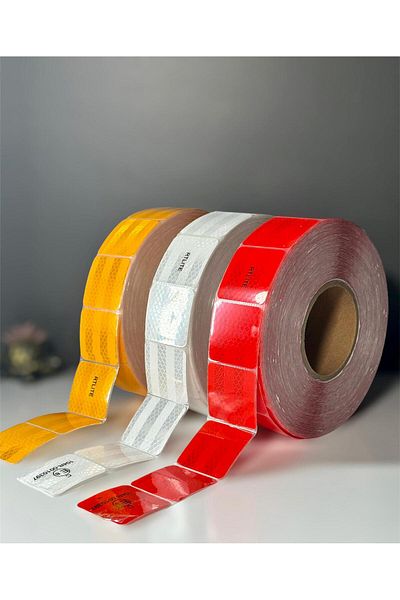 RM Reflective Highlighter Strip Tape Cut White Warning Tape 1 Meter