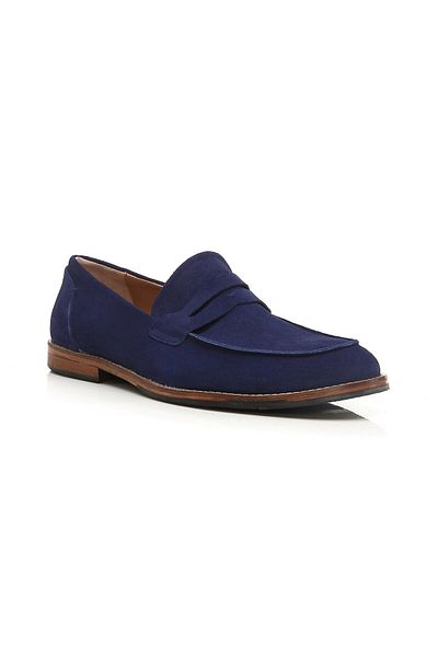 Hotiç Genuine Leather Navy Blue Men's Loafer X Danilo Zanna