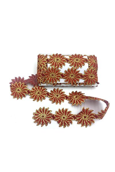Nazarone Organza Sequin Lace 13-1935 13,5m-red