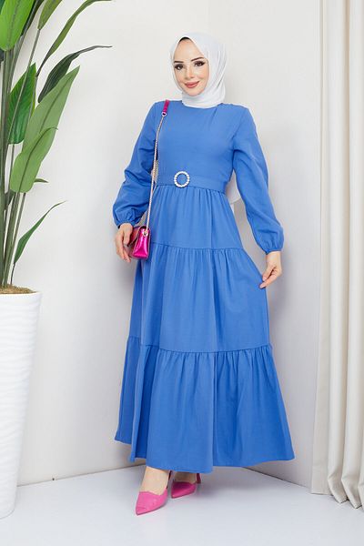 marwella Elvan Hijab Dress - Indigo