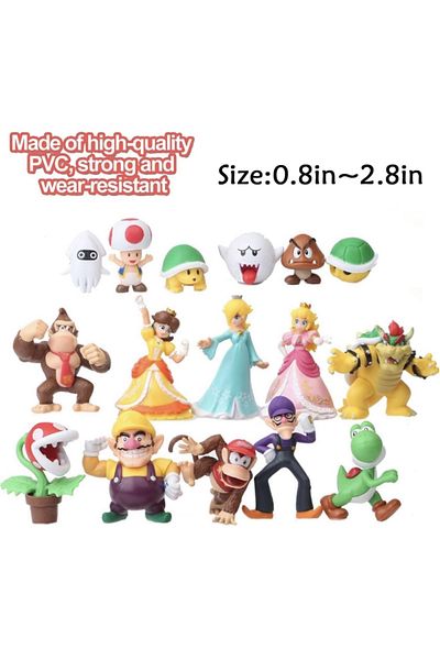 VipDeluXe 18 Pieces of Cake Decorations, Birthday Decorations, Super Cake Decorations, Cake Figures