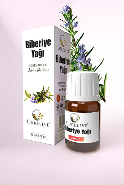 CURELIVE Tüm Cilt Tiplerine Uygun Doğal Biberiye Yağı 20ml Cam Şişe Temizleyi...