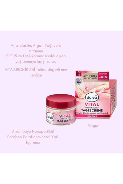 BALEA Vital Anti-wrinKle Day Cream - 50 ML, German Quality