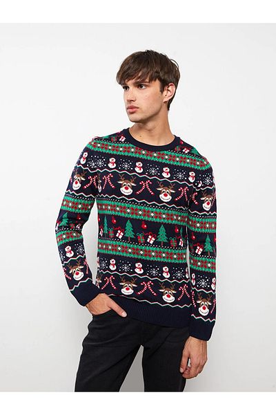 LC Waikiki Crew Neck Long Sleeve Men's Knitwear Sweater