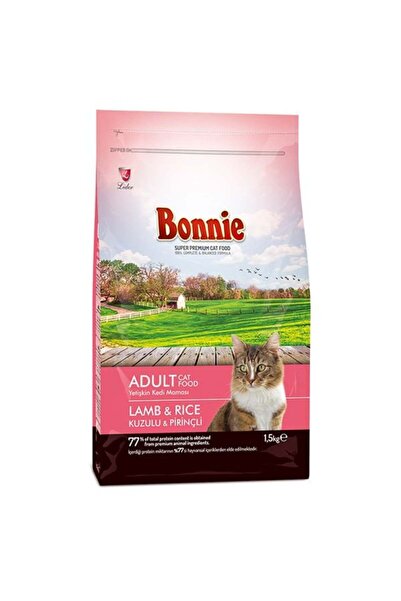 Bonnie Adult Kuzulu ve Pirinçli Yetişkin Kedi Maması 1.5 Kg