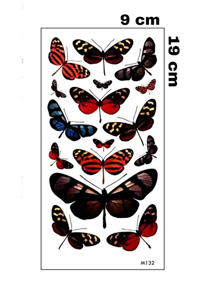 Mecit Tuhafiye KELEBEK ÇEŞİTLERİ YÜZ MAKYAJ VE VUCUT İÇİN GEÇİCİ DÖVME