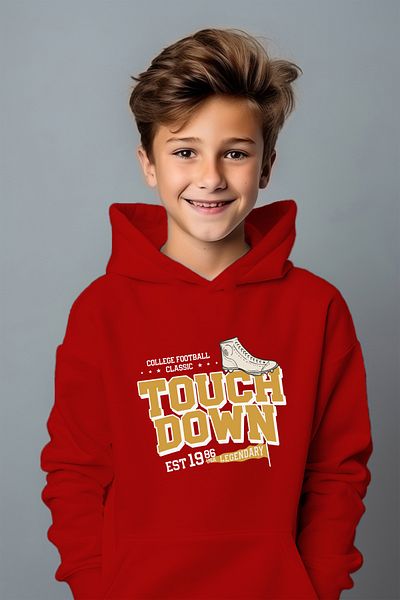 ADABEBEK Суитшърт с голям размер Touch Down Legendary Style Relaxed Cut