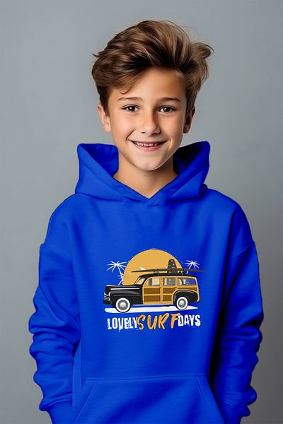 ADABEBEK Υπέροχο Surf Days Style Relaxed Cut Oversize φούτερ