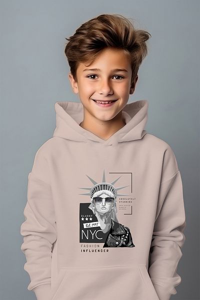 ADABEBEK Φούτερ με στάμπα New York Relaxed Cut Oversize