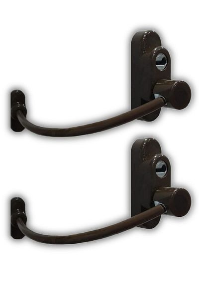 Viselia Keyed Steel Rope Window Child Lock Child Safety Lock 2 Pieces Dark Brown