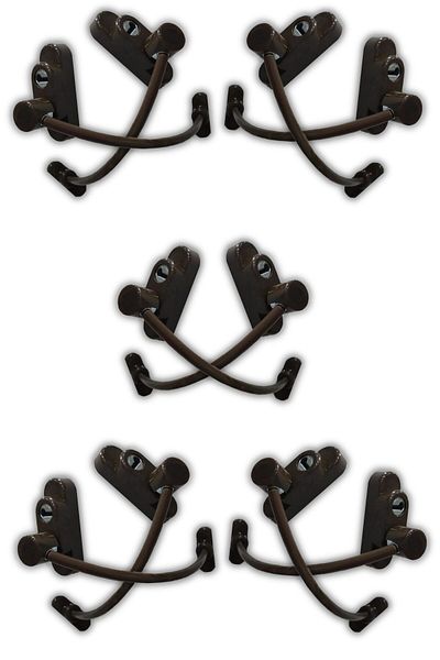 Viselia Keyed Steel Rope Window Child Lock Children's Safety Lock 10 Pieces Dark Brown